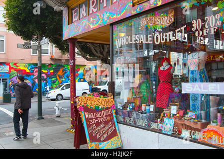 Modegeschäft in Haight-Ashbury-Viertel, San Francisco Stockfoto