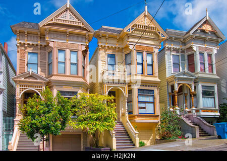 VIKTORIANISCHES HAUS IN HAIGHT ASHBURY SAN FRANCISCO Stockfoto, Bild
