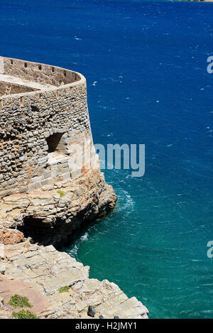 Die Festung Spinalonga Insel, Kreta, Griechenland Stockfoto