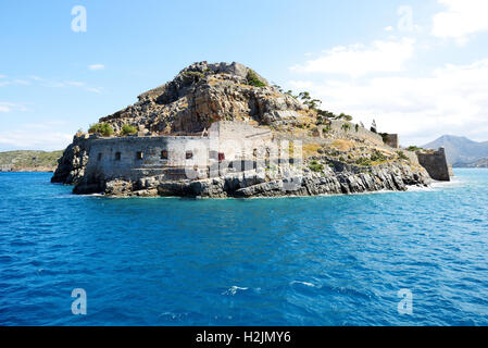 Die Festung Spinalonga Insel, Kreta, Griechenland Stockfoto