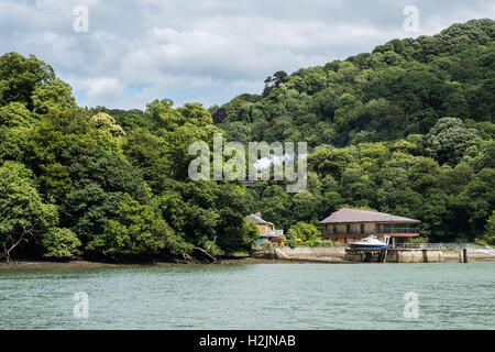 Viadukt mit dem Paignton und Dampfeisenbahn Dartmouth in Dartmouth, South Hams, Devon, England, UK. Stockfoto