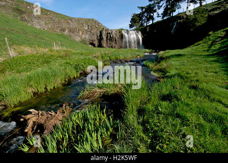 Wasserfall des Veyrines in Cantal, Region Auvergne, Frankreich Stockfoto