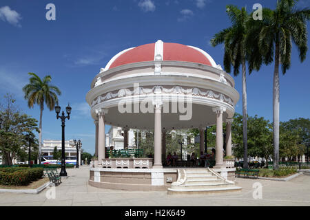 Pavillon, Parque Jose Marti, historischen Zentrum der Stadt Cienfuegos, Provinz Cienfuegos, Kuba Stockfoto