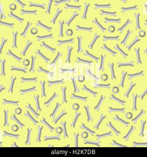 Stahl Wrench Gang Musterdesign Hintergrund Stock Vektor