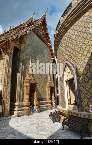 Kunstvolle Tempel am Wat Ratchabophit, Bangkok, Thailand Stockfoto