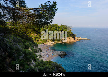 Cala Boadella Strand Costa Brava in Spanien im Sommer Stockfoto