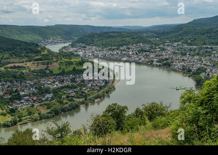 Den Rhein und in Boppard, Deutschland Stockfoto