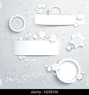 Weihnachts-Banner und Design-Elemente Stock Vektor
