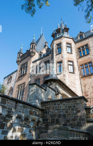Das Schloss Wernigerode im Dorf namens wernigerode Stockfoto