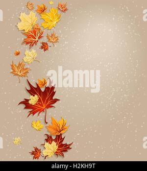 Blätter im Herbst Hintergrund Stock Vektor