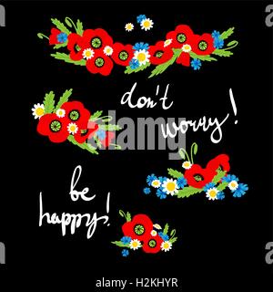 Florale Dekorationselemente Stock Vektor