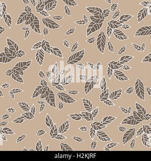 Vintage Blätter-Muster Stock Vektor