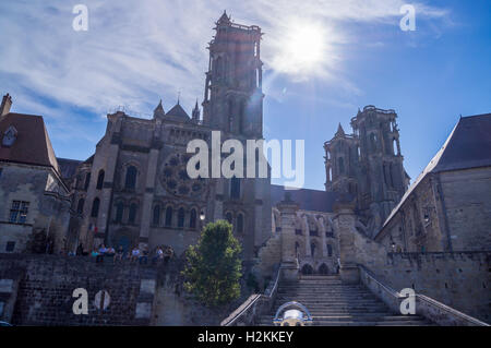 Notre-Dame Kathedrale, Laon, Aisne, Picardie, Frankreich Stockfoto