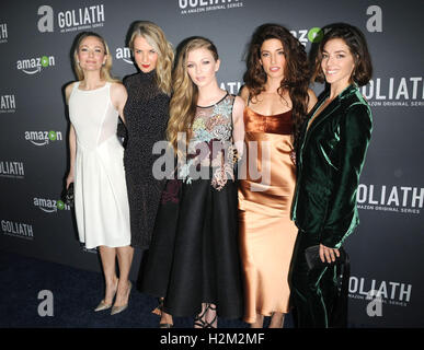 Los Angeles, Kalifornien, USA. 29. Sep, 2016. 29. September 2016 - Los Angeles-Kalifornien-USA - Schauspielerin SARAH WYNTER, EVER CARRADINE, DIANA HOPPER, TANIA RAYMONDE, OLIVIA THIRLBY auf der Goliath Premiere statt im London West Hollywood Hotel, Los Angeles Credit: Paul Fenton/ZUMA Draht/Alamy Live News Stockfoto