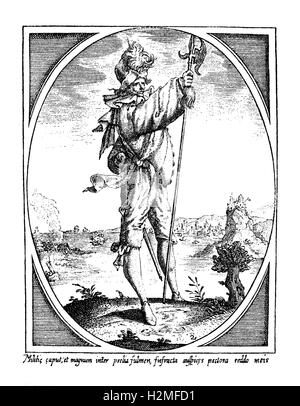 Söldner am Ende des XVII. Jh. Stockfoto