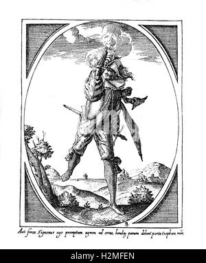 Söldner am Ende des XVII. Jh. Stockfoto