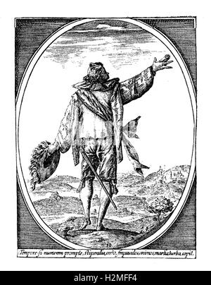 Söldner am Ende des XVII. Jh. Stockfoto