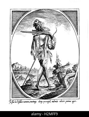 Söldner am Ende des XVII. Jh. Stockfoto