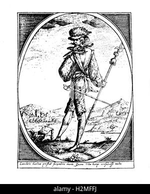 Söldner am Ende des XVII. Jh. Stockfoto