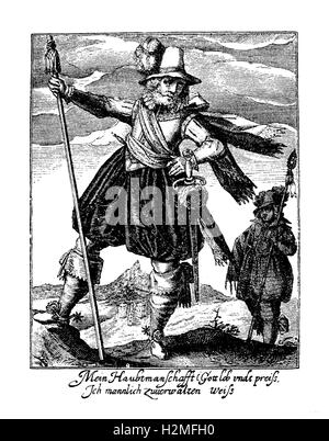 Dreißig Jahre Krieg Soldat, Mitte XVII Jahrhundert Stockfoto
