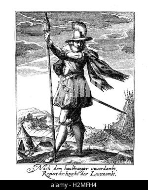 Dreißig Jahre Krieg Soldat, Mitte XVII Jahrhundert Stockfoto