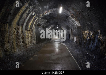 Cressbrook Tunnel auf Monsal Spuren Stockfoto