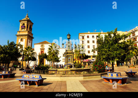Historischen Plaza Alta (hohe Quadrat) in der Altstadt von Algeciras, Spanien. Es ist eines der wichtigsten Zentren der Aktivität in der Stadt. Stockfoto