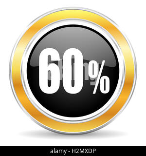 60 Prozent-Symbol Stockfoto