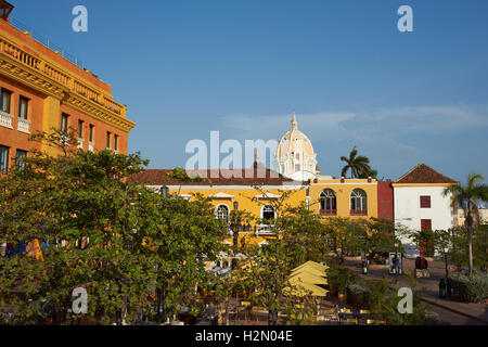 Plaza Santa Teresa in Cartagena de Indias Stockfoto