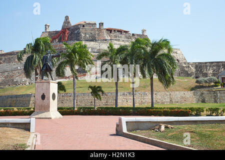 Burg von San Felipe De Barajas in Cartagena de Indias, Kolumbien Stockfoto