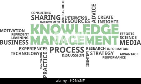 Wortwolke - Wissensmanagement Stock Vektor
