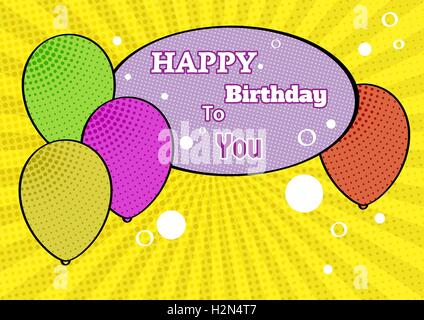 Lustige Geburtstag Comic-poster Stock Vektor