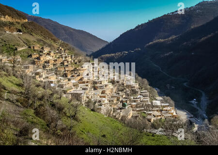 Bergdorf Masuleh im nördlichen Teil des Iran Stockfoto