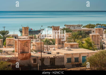 LAFT (auch bekannt als Bandar-e Lāft)-Dorf im Howmeh des Rural District, in der zentralen Bezirk von Qeshm Grafschaft, Hormozgan Provi Stockfoto