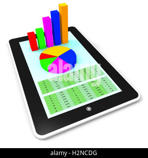 Online-Bericht über World Wide Web und Business-Grafik Stockfoto