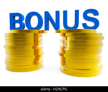 Bargeld Bonus zeigt kostenlos und Award Stockfoto