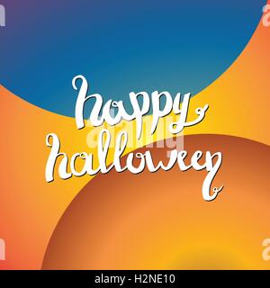 Happy Halloween Schriftzug Grußkarte EPS 10 Stock Vektor