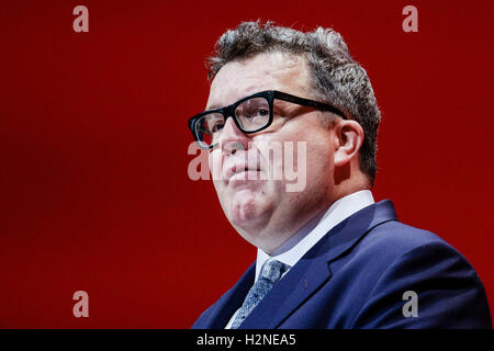 Party Arbeitskonferenz am 25.09.2016 in Liverpool ACC, Liverpool. Personen im Bild: Tom Watson MP, stellvertretender Vorsitzender, befasst sich die Konferenz auf den ersten Tag. Bild von Julie Edwards. Stockfoto