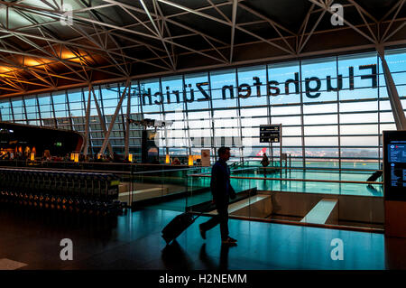 Flughafen Zürich Flughafen Zürich, auch als Flughafen Kloten, der größten internationalen Flughafen der Schweiz bekannt Stockfoto