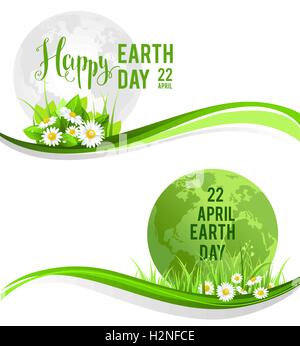 Erde-Tag-banner Stock Vektor