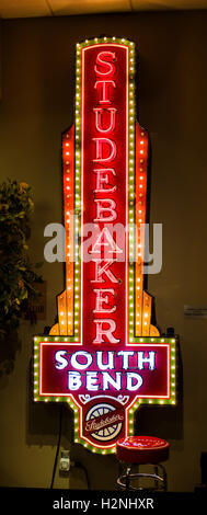 Studebaker Zeichen innen Studebaker National Museum in South Bend, Indiana Stockfoto