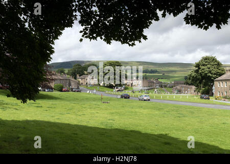 Den Dorfanger in Bainbridge in Yorkshire Dales Stockfoto