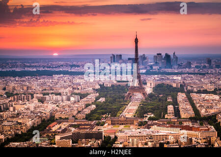 Paris und Eiffel Turm Stockfoto