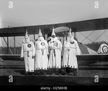 Mit Kapuze Ku Klux Klan Mitgliedern, Washington DC, USA, National Photo Company, 1922 Stockfoto