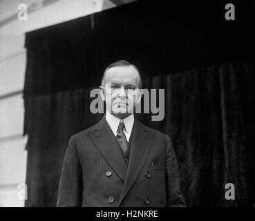 US Präsident Calvin Coolidge, Portrait, Washington DC, USA, National Photo Company, kann 1924 Stockfoto