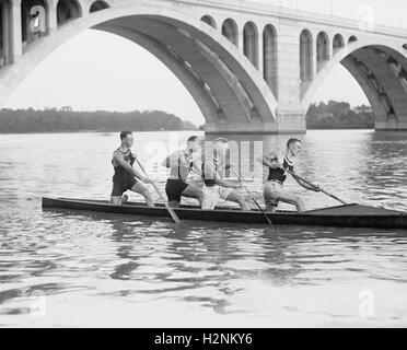 Potomac Boot Club Kanu Crew, Washington DC, USA, National Photo Company, Juni 1925 Stockfoto