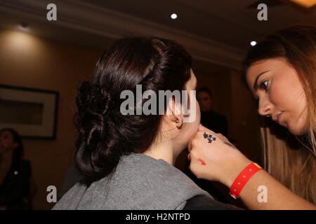 Backstage London Fashion Week Stockfoto