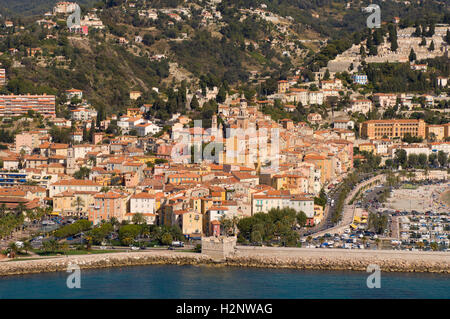 Luftaufnahme, Menton, Frankreich, Cote d ' Azur, Europa Stockfoto