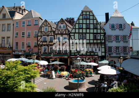 Fachwerkhäuser am Burgplatz Burgplatz, Linz am Rhein, Rheinland-Pfalz Stockfoto