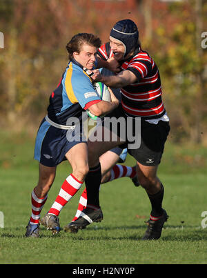 Luke Taylor in Aktion für alte Cooperians - alte Cooperians RFC Vs Millwall RFC - Essex-Rugby-Liga - 11.07.09 Stockfoto